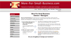 Desktop Screenshot of more-for-small-business.com